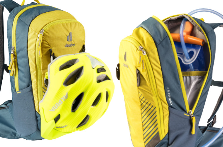 Deuter Compact 8 JR - suporte para capacete e bolso para o reservatório de água