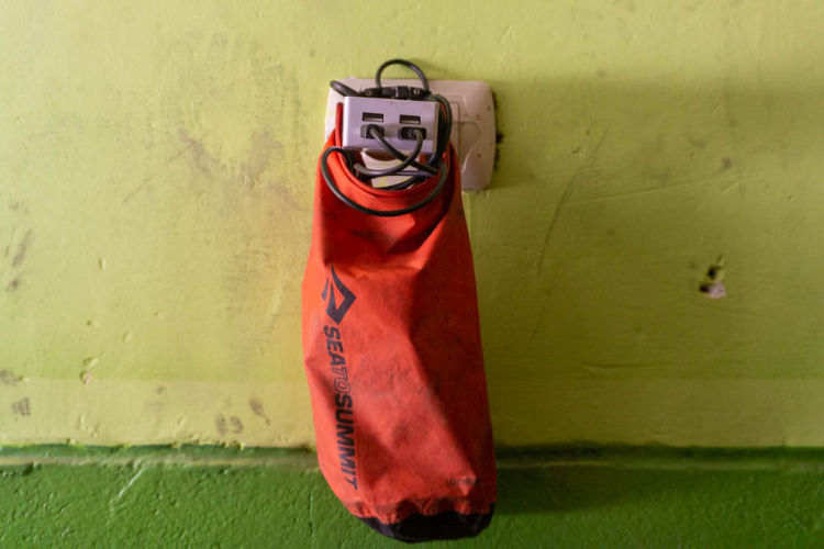 Uso alternativo do saco estanque no bikepacking
