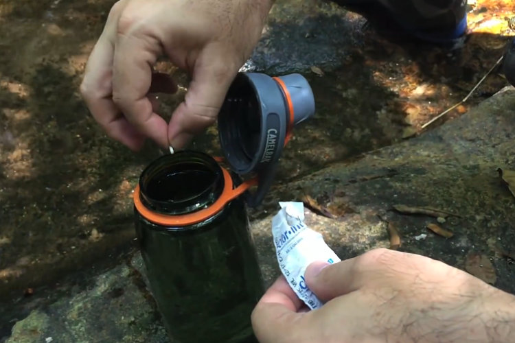 Using Clorin to purify river water