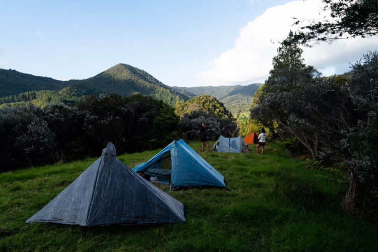 Acampamento durante a Te Araroa Trail