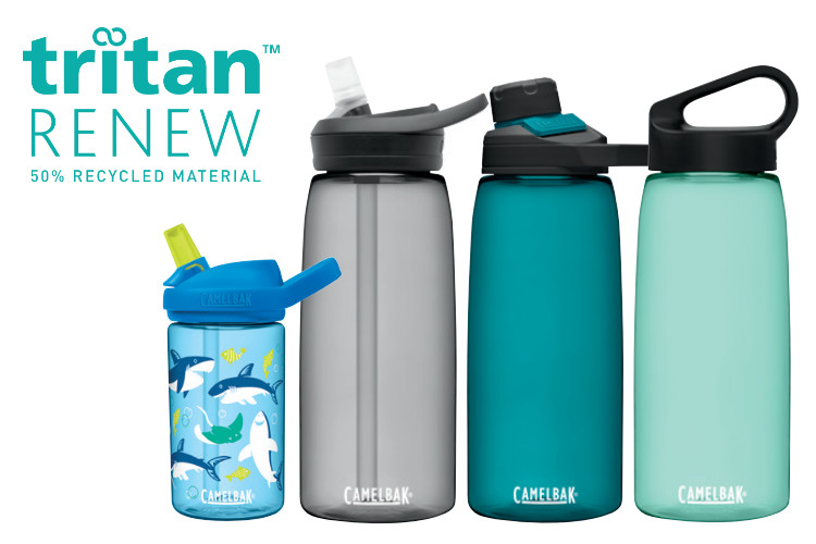 Garrafas CamelBak para uso diário feitas com Tritan Renew