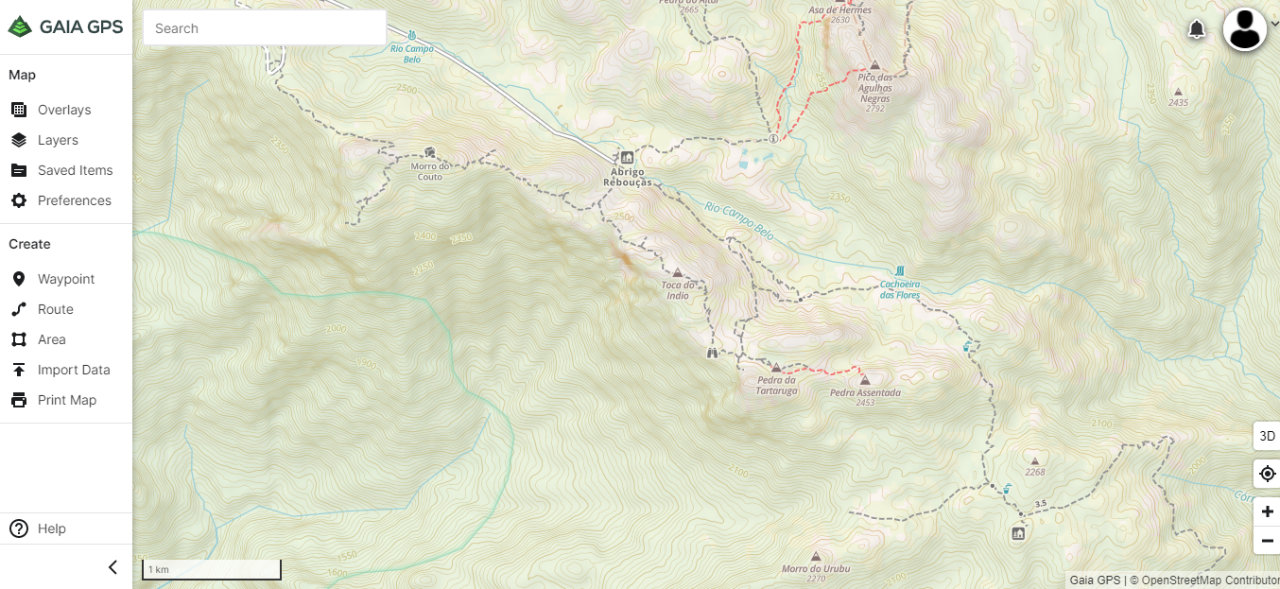 Criando um tracklog com o Gaia GPS