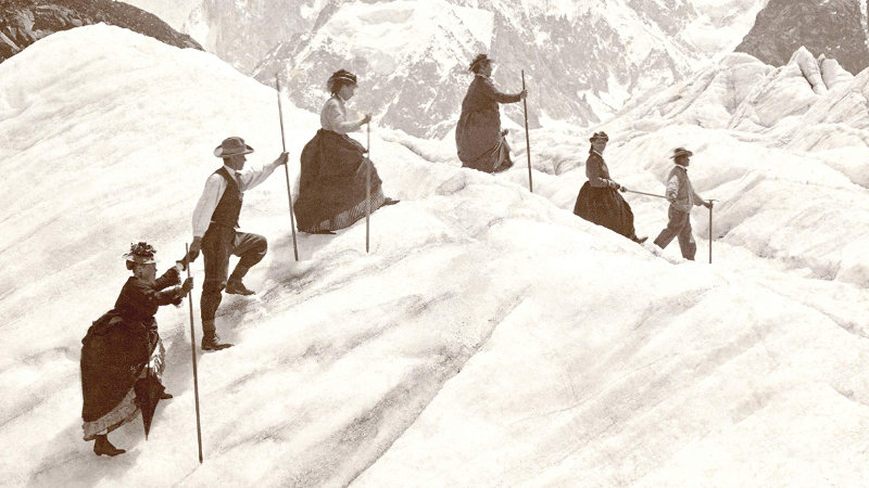Mulheres que vão às montanhas