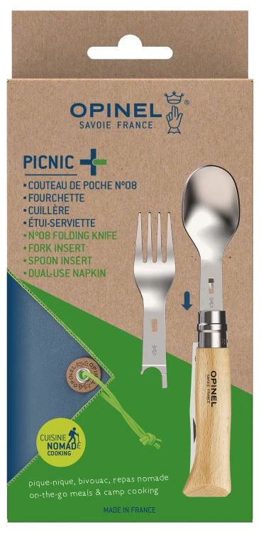 Embalagem do kit para picnic da Opinel