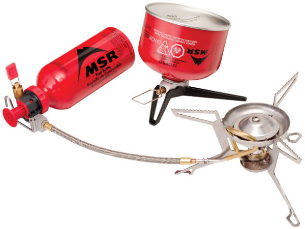 MSR stove with remote gas canister