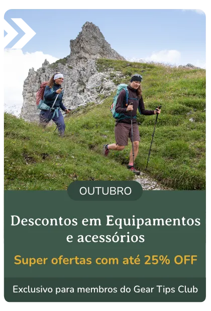 Descontos em equipamentos e acessórios para trekking e hiking em outubro de 2024