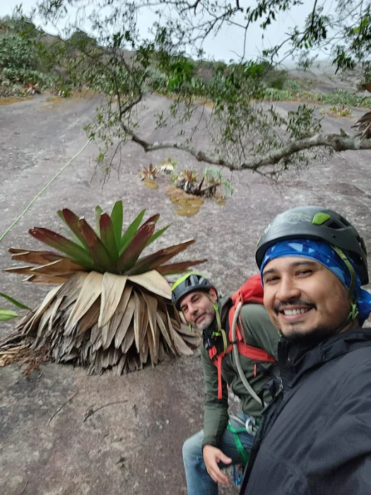 Fixed ropes, ready to start climbing the Via Maria Nebula