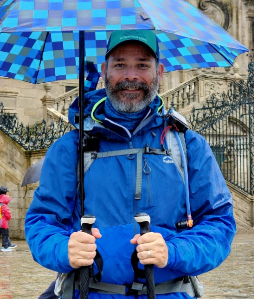 Pedro no Caminho de Santiago de Compostela