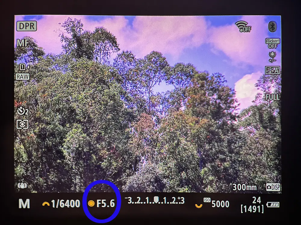 Abertura na câmera fotográfica