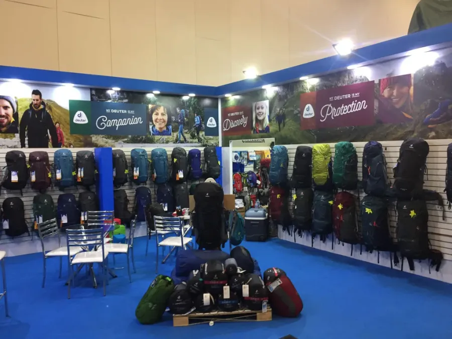 Estande da Deuter na Adventure Sports Fair 2018