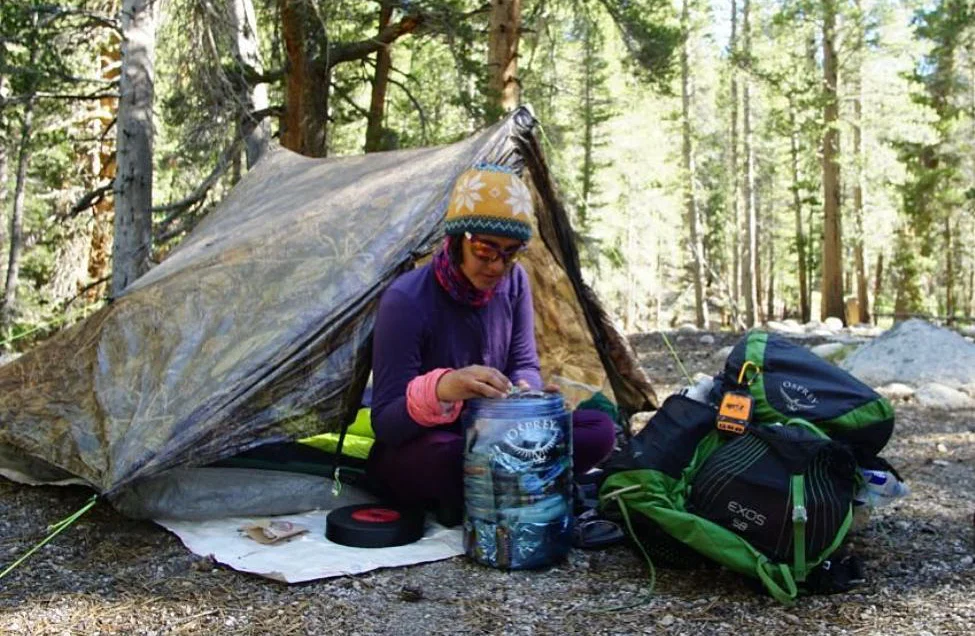 Bia Carvalho, durante a Pacific Crest Trail