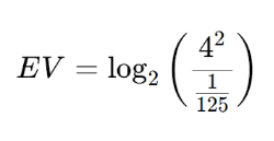 Fórmula matemática EV fotografía