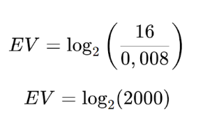 Fórmula matemática EV fotografía