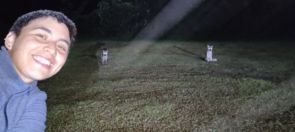 Julieta em um encontro com os cachorros do mato