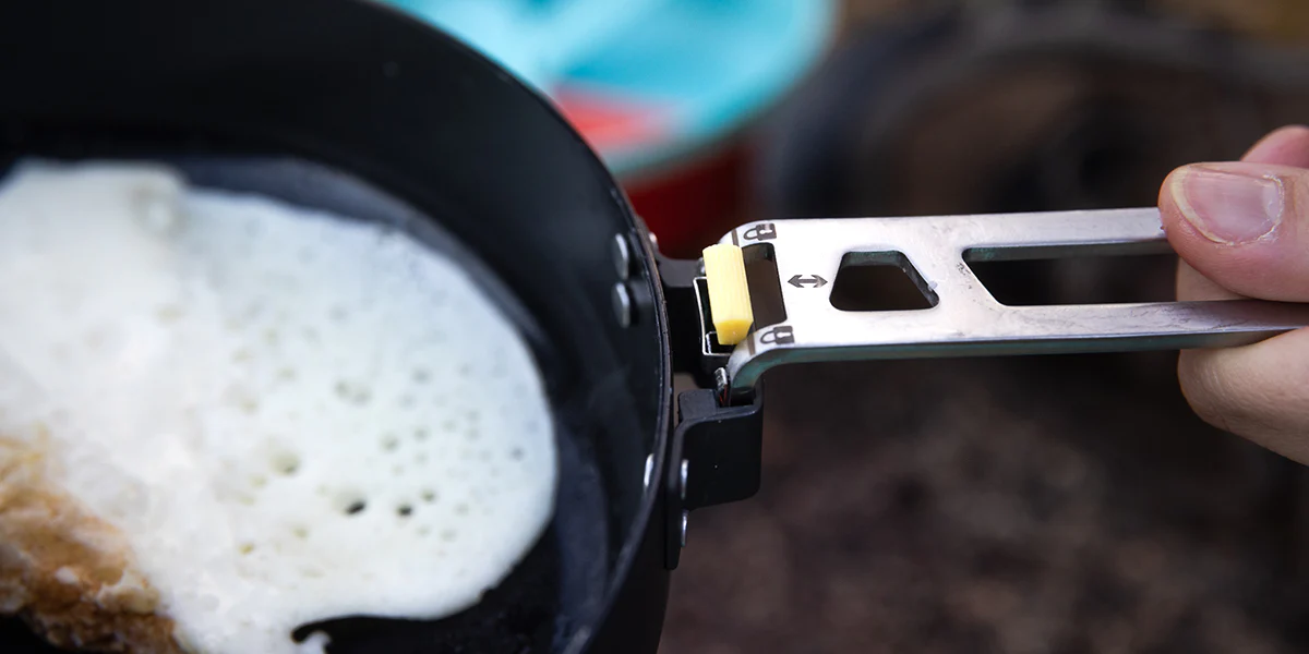 Detalhe receita panqueca para acampamento