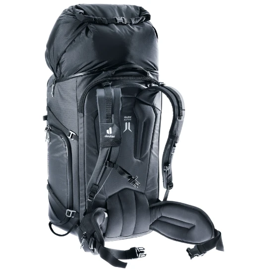 Expansão de 14 litros na parte superior da mochila