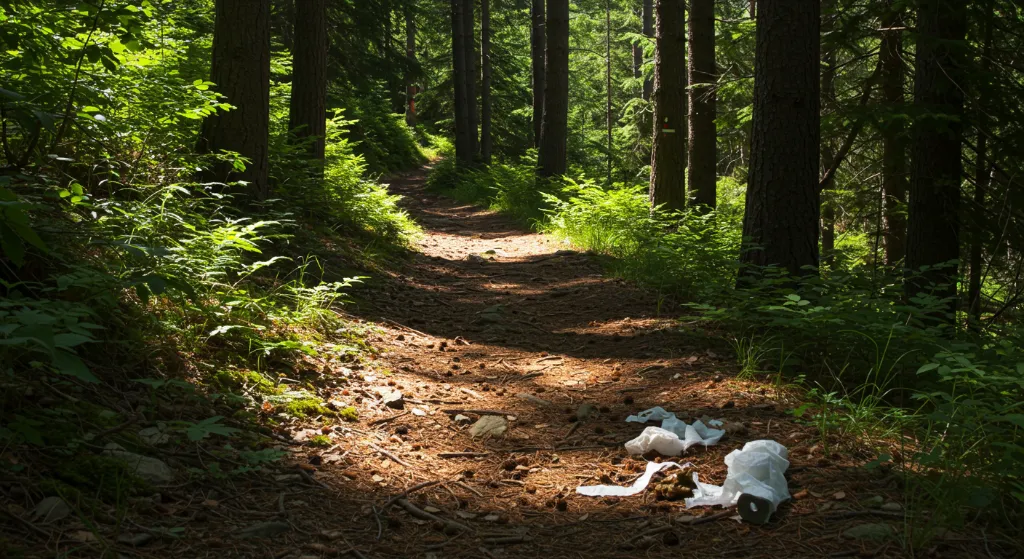 Papel higiênico no meio da trilha - Leave No Trace