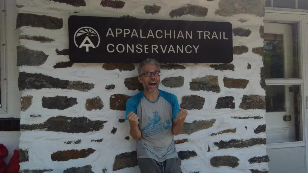 Jeff Santos na trilha de longo curso americana Appalachian Trail