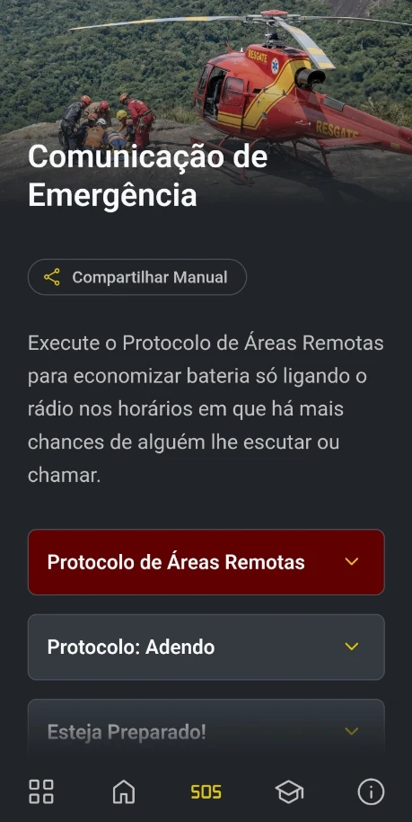 Protocolo de emergências - Radiocomunicação
