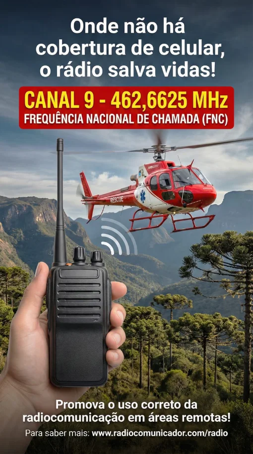 Canal 9 - emergência rediocomunicação