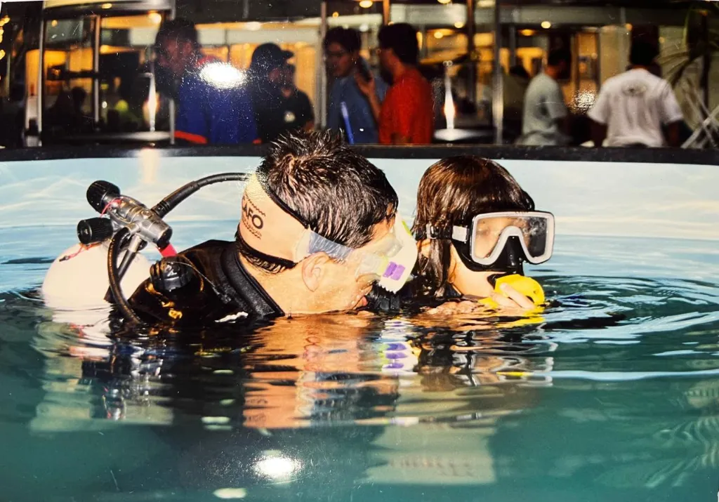 Tanque de mergulho na Adventure Sports Fair