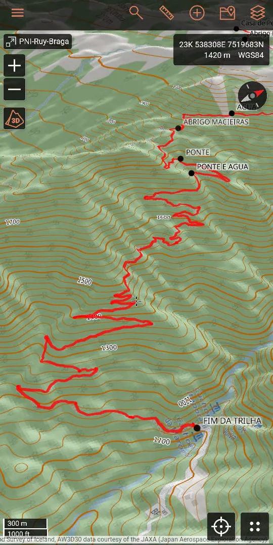 App navegação Caltopo