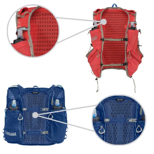 Detalhes da malha 3D no costado dos coletes Apex Pro e Zephyr Pro