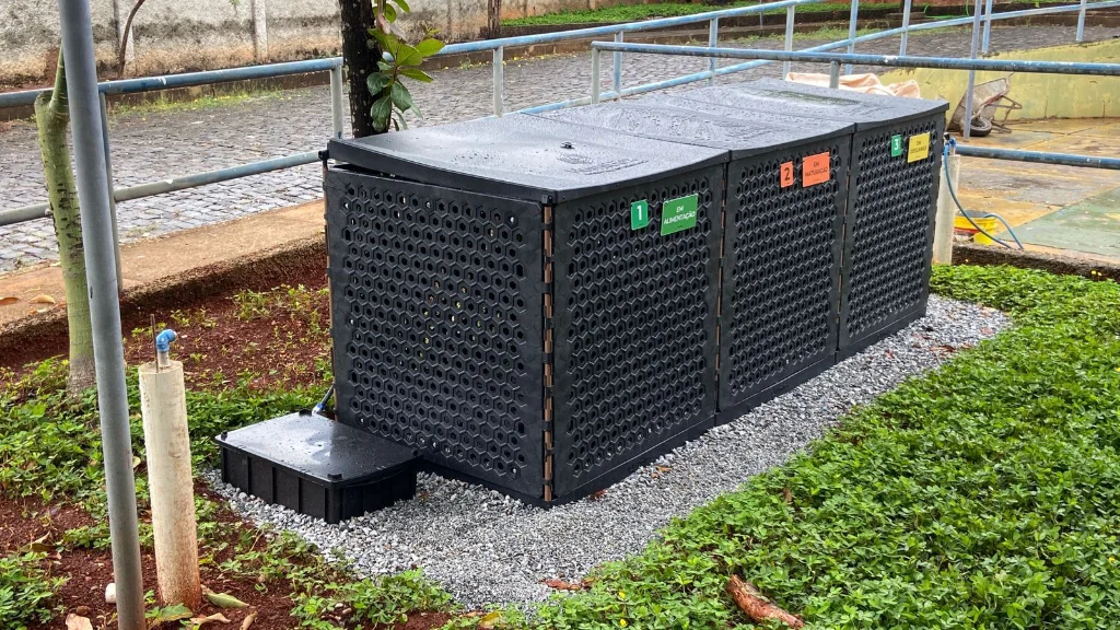 Modelo de composteira que será usada na Fazenda da Glória