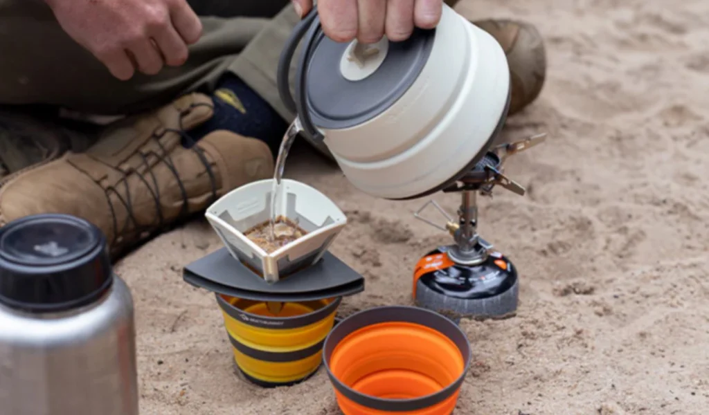 Chaleira e Coador de Café da linha Frontier Ultralight Colapsável