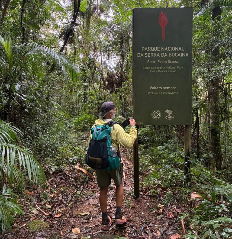 Luiz Aragão no Parque Nacional da Serra da Bocaina durante a Volta ao Rio