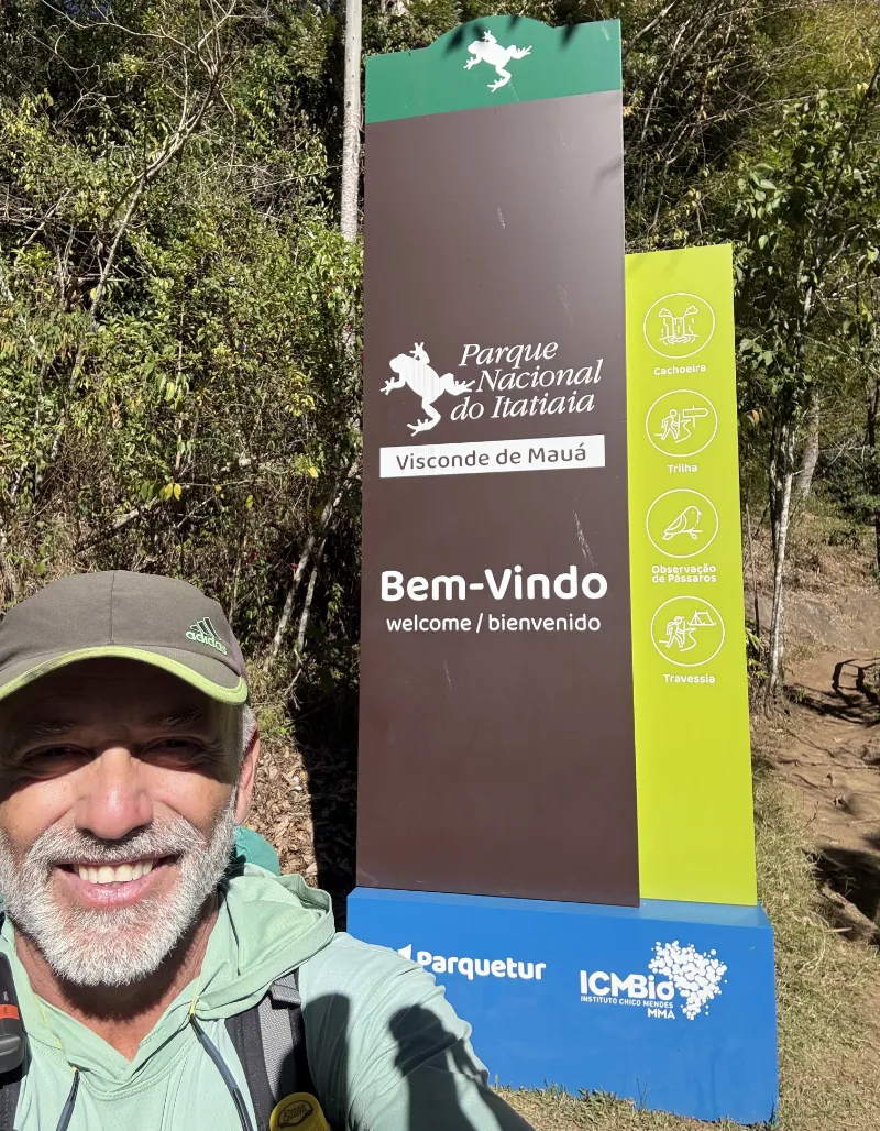 Luiz Aragão durante a passagem pelo Parque Nacional do Itatiaia - Volta ao Rio