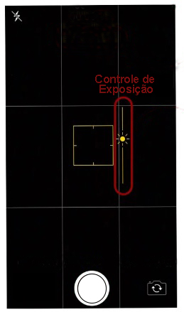 Controle de exposição na câmera fotográfica do celular