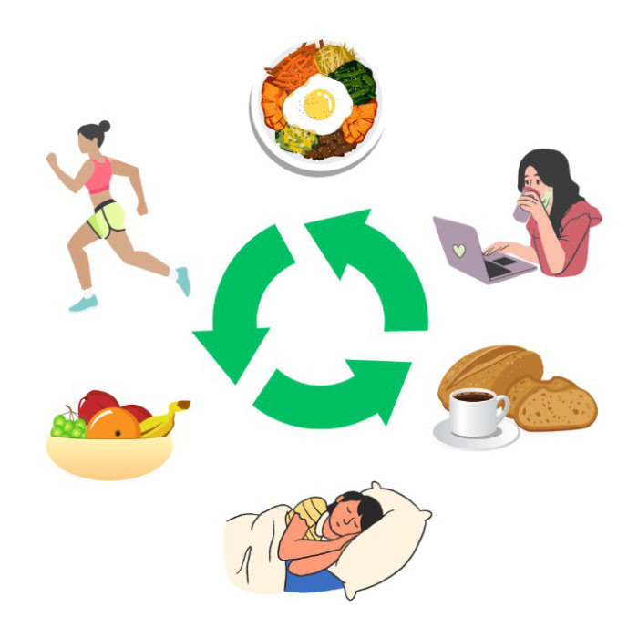 Comer bem e manter uma rotina saudável de sono e exercícios